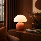 Bedroom Bedside Lamp Premium Cream Style Mushroom Table Lamp Decoration Ins Ancient Glazed Atmosphere Night Lamp Study Gift